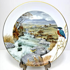 VTG Royal Worcester Plate Secluded Stream in November Peter Barrett Ltd Edition
